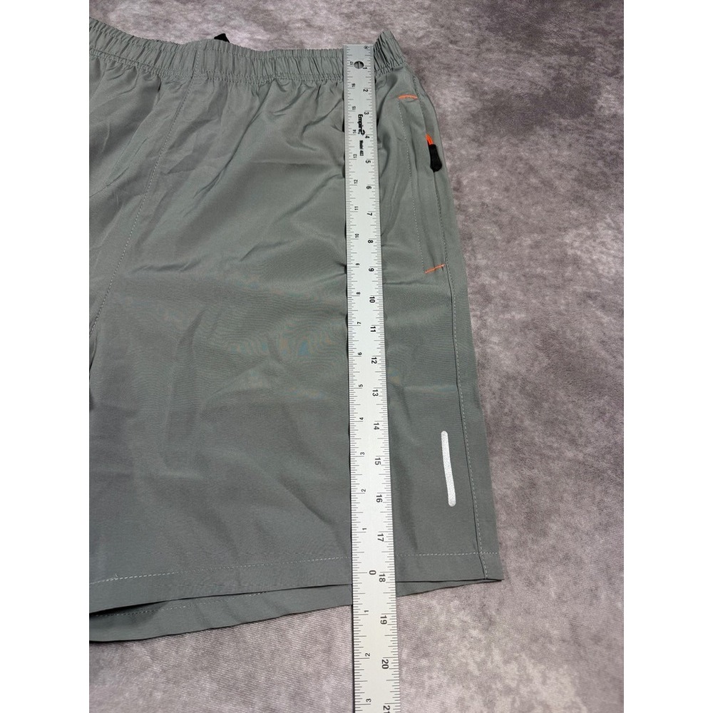 Unbranded Mens Athletic Shorts Medium Gray Polyester Blend Zipper Pockets - Picture 4 of 10